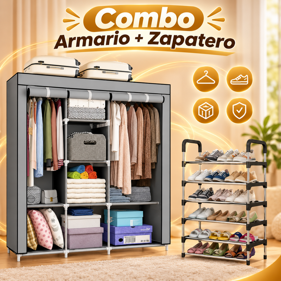 Combo Armario Extragrande + Zapatera