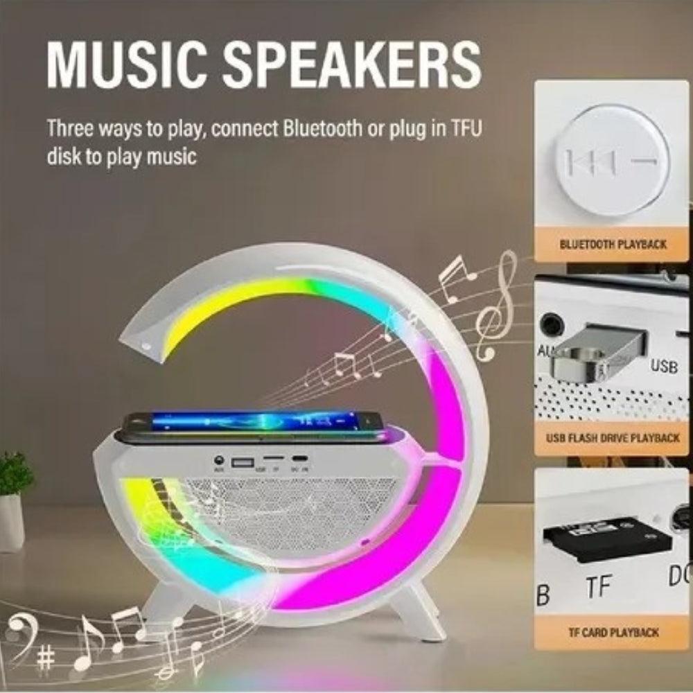 Lampara Tik Tok Bocina Parlante Cargador Inalámbrico Bluetooth Recargable 