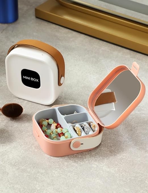 Mini Caja Organizadora de Joyas con Espejo