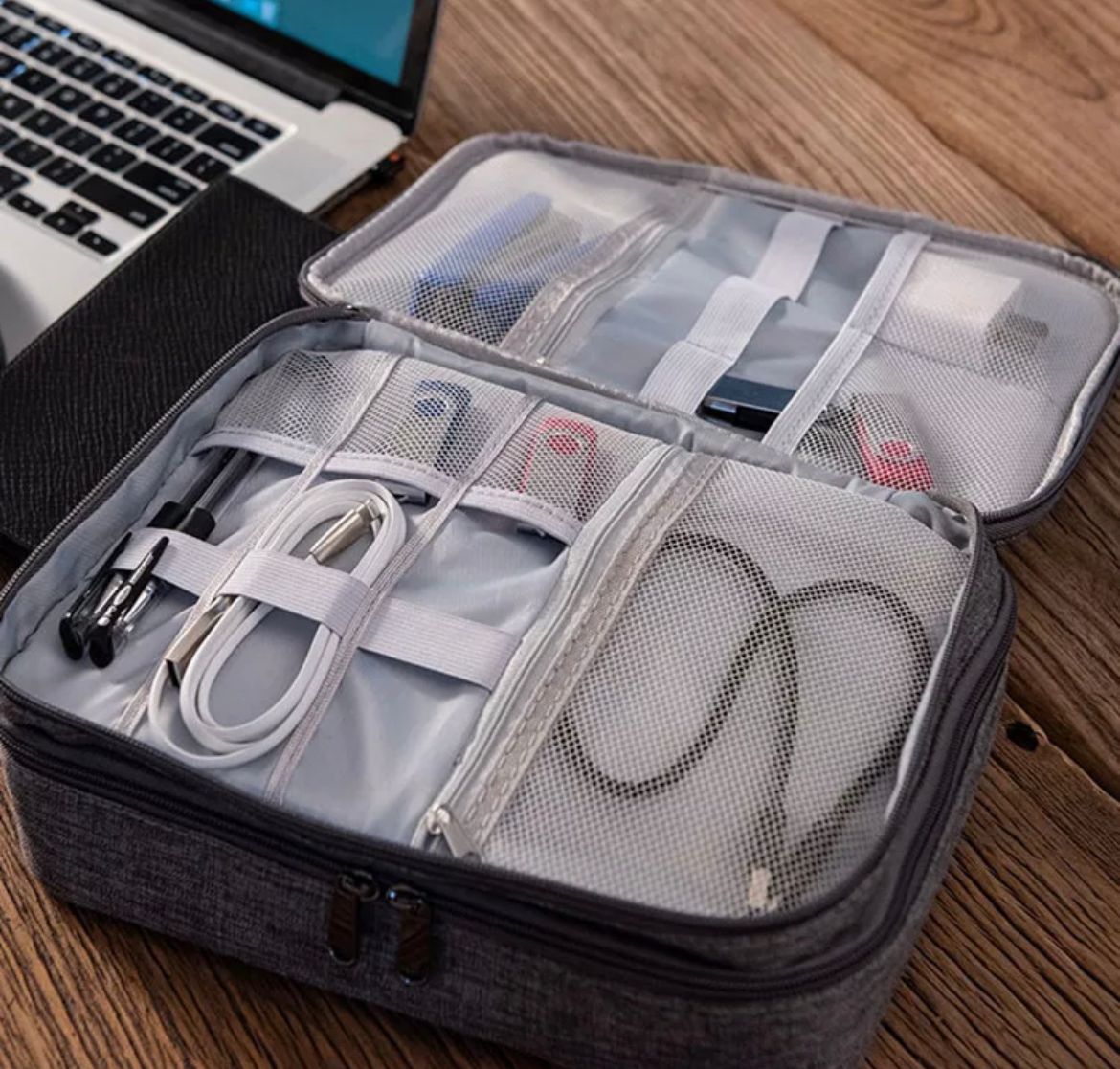 ORGANIZADOR CABLES 2 NIVELES