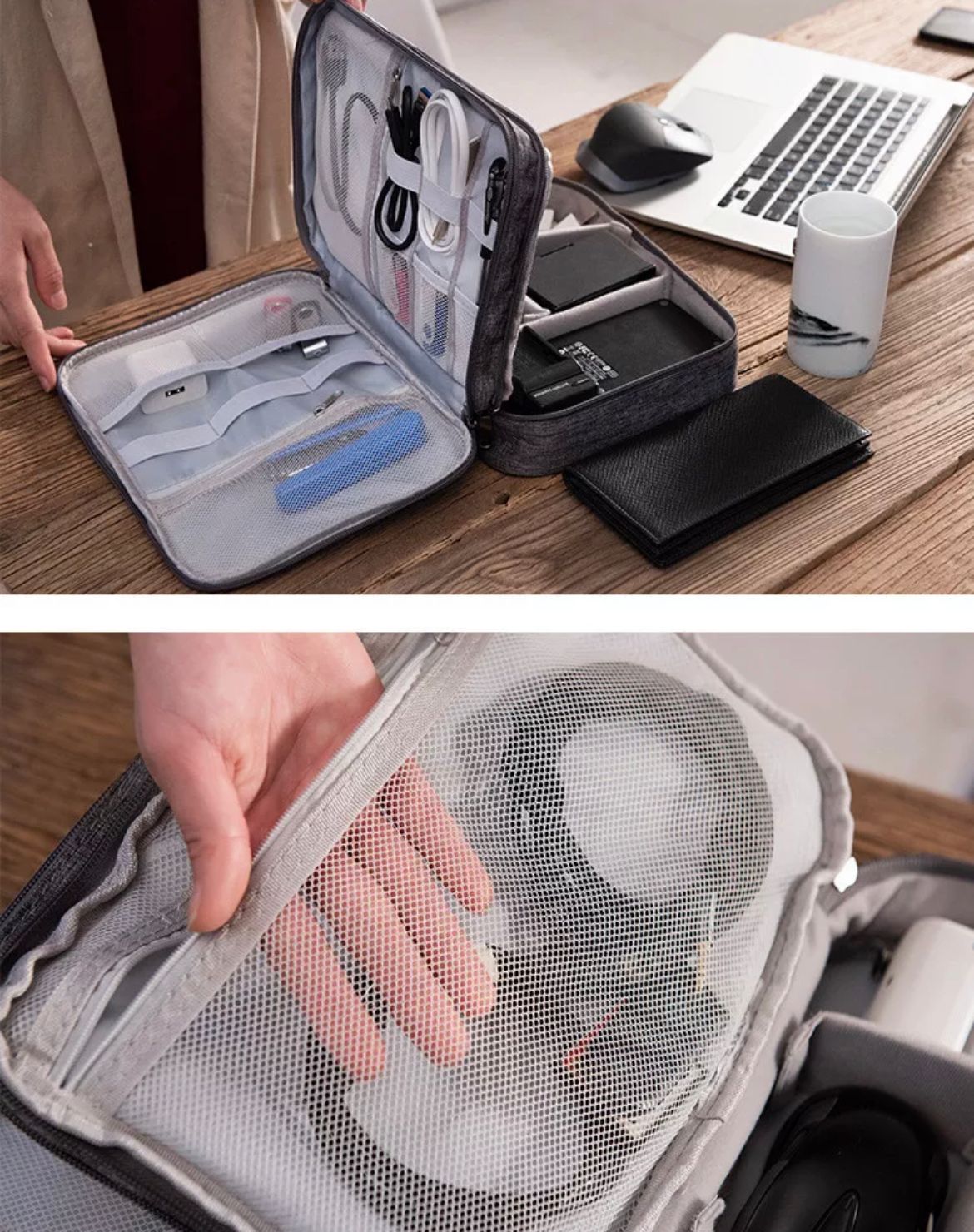ORGANIZADOR CABLES 2 NIVELES