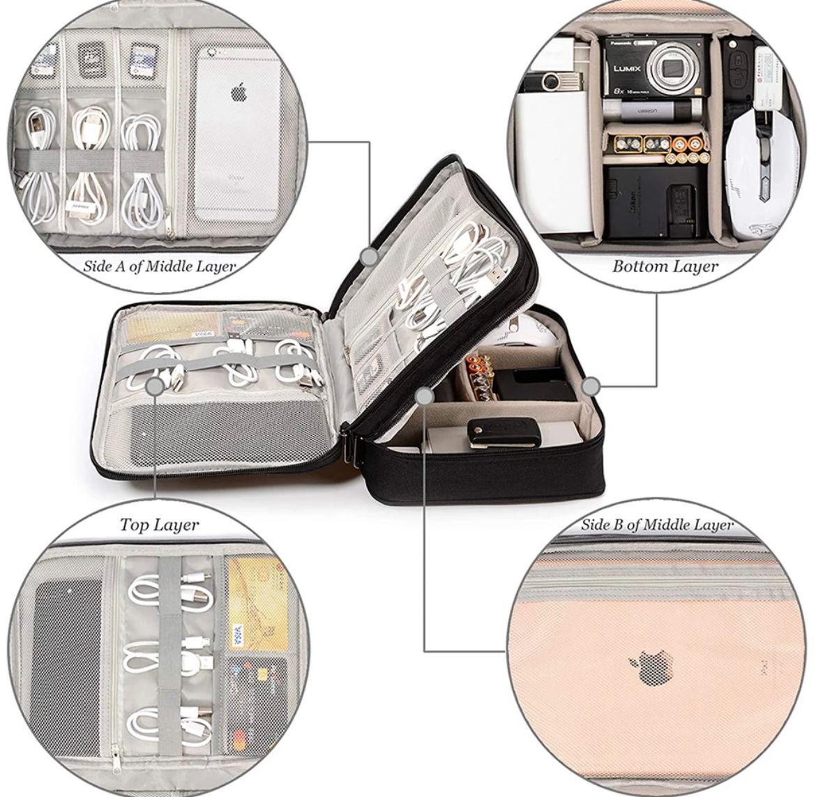 ORGANIZADOR CABLES 2 NIVELES