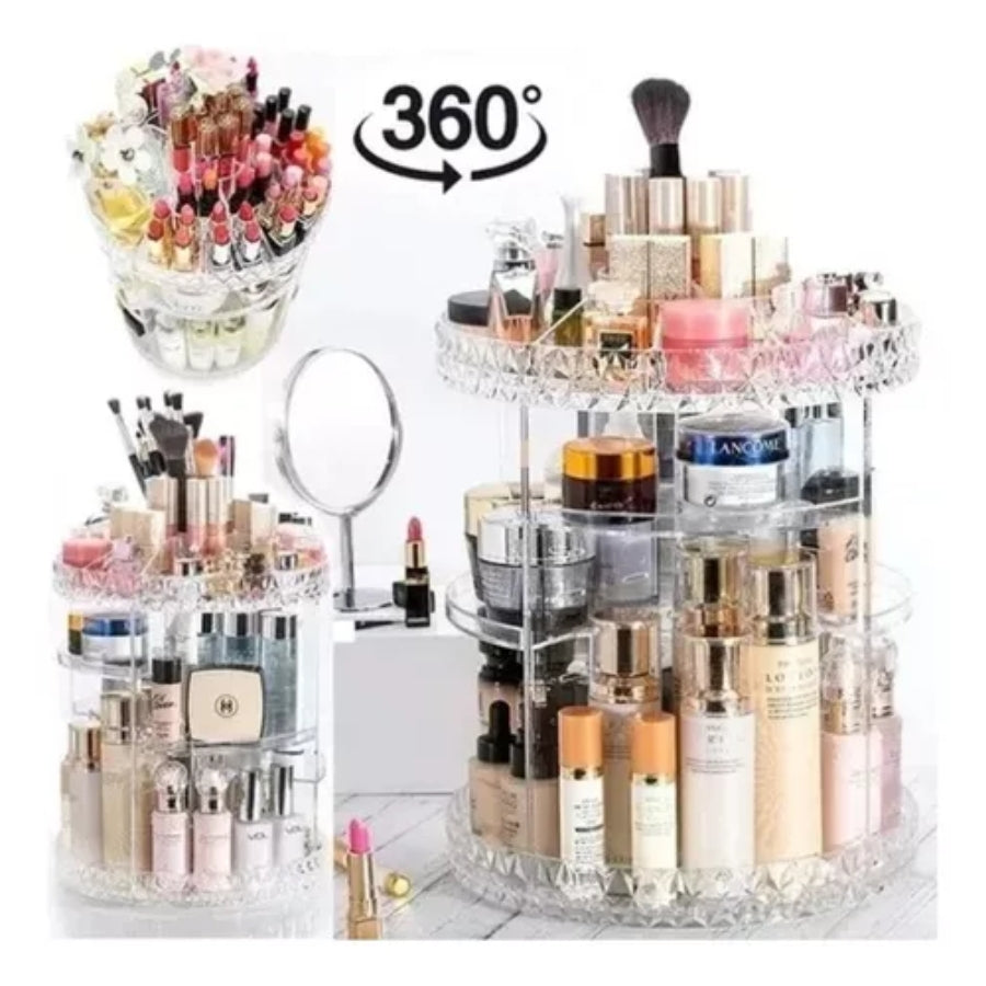 Organizador Maquillaje Giratorio 360° Acrilico Alta Resistencia